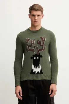 EA7 Emporio Armani pulover din amestec de lana imagine