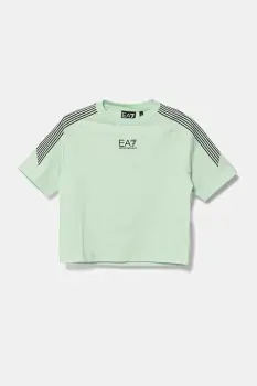 EA7 Emporio Armani tricou de bumbac pentru copii imagine