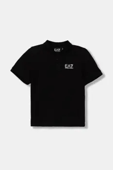EA7 Emporio Armani tricouri polo din bumbac pentru copii imagine