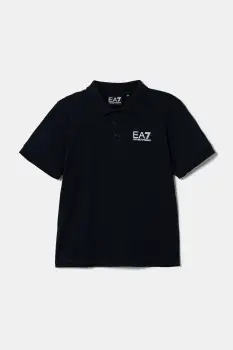 EA7 Emporio Armani tricouri polo din bumbac pentru copii imagine