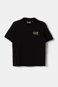 EA7 Emporio Armani tricouri polo din bumbac pentru copii imagine
