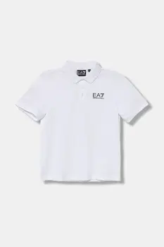 EA7 Emporio Armani tricouri polo din bumbac pentru copii imagine