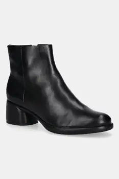 Ecco cizme de piele Sculpted 35 Clean Boot culoarea negru, cu toc drept, 222413-01001 imagine