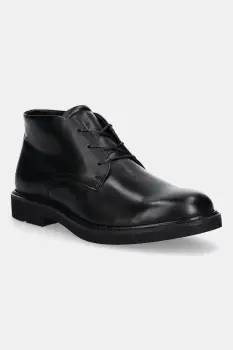 Ecco pantofi de piele Metro London Chukka culoarea negru, 525714-01001 imagine