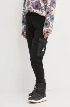 Eivy pantaloni sport Cargo Sherpa femei, culoarea negru, neted, A00316001 imagine