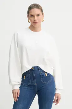 Elisabetta Franchi bluza femei, culoarea bej, cu imprimeu, MD00551E2 imagine