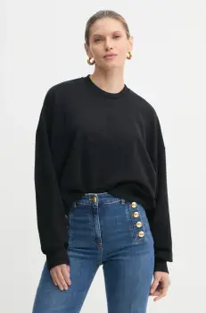 Elisabetta Franchi bluza femei, culoarea negru, cu imprimeu, MD00551E2 imagine