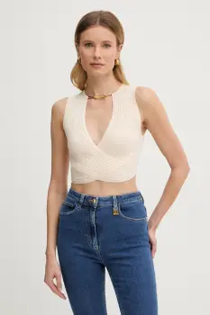 Elisabetta Franchi bluza petrecuta pentru femei, cu vascoza imagine