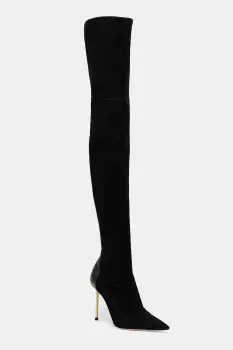 Elisabetta Franchi cizme din piele intoarsa culoarea negru, cu toc cui, SA36L57E2 imagine