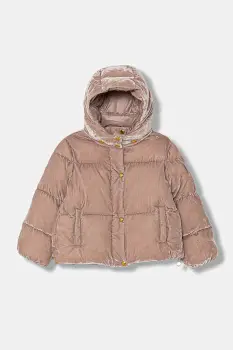 Elisabetta Franchi geaca copii culoarea roz, EFGB129.C.NY295 imagine