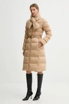 Elisabetta Franchi geaca culoarea bej, de iarna, PI84D56E2 imagine