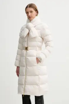 Elisabetta Franchi geaca culoarea bej, de iarna, PI84D56E2 imagine