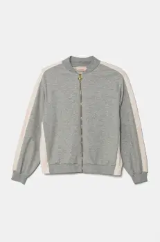 Elisabetta Franchi hanorac de bumbac pentru copii culoarea gri, cu imprimeu, EFFE139.0.FF002 imagine