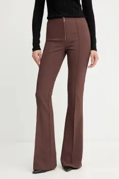 Elisabetta Franchi pantaloni culoarea maro, evazati, high waist, PA12256E2 imagine