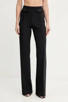 Elisabetta Franchi pantaloni culoarea negru, drept, high waist, PA12156E2 imagine