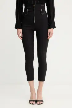 Elisabetta Franchi pantaloni culoarea negru, mulata, high waist, PA11956E2 imagine