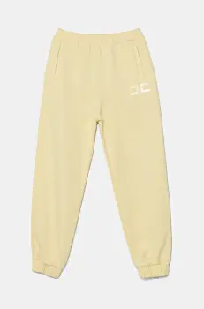 Elisabetta Franchi pantaloni de trening pentru copii culoarea galben, neted, EFPA276.0.FF002 imagine