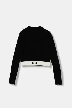 Elisabetta Franchi pulover copii culoarea negru, light, EFMA173.C.FL040 imagine