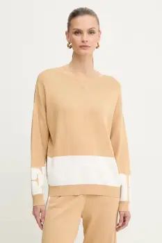 Elisabetta Franchi pulover culoarea bej, light, MK01S56E2 imagine