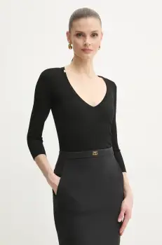 Elisabetta Franchi pulover femei, culoarea negru, light, MK98T51E2 imagine