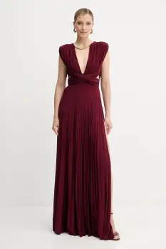 Elisabetta Franchi rochie culoarea bordo, maxi, evazati, ABR1556E2 imagine