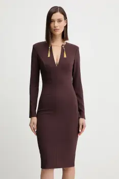 Elisabetta Franchi rochie culoarea bordo, mini, mulata, AB80557E2 imagine