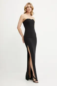 Elisabetta Franchi rochie culoarea negru, maxi, drept, ABR4652E2 imagine