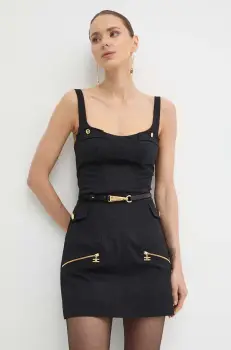 Elisabetta Franchi rochie culoarea negru, mini, mulata, AB66142E2 imagine