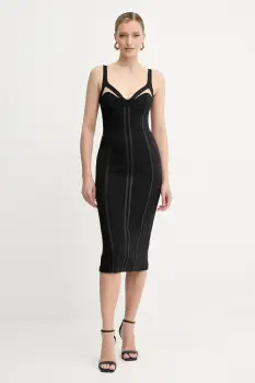 Elisabetta Franchi rochie culoarea negru, mini, mulata, AB80256E2 imagine