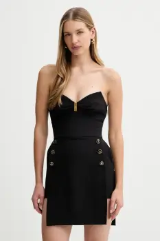 Elisabetta Franchi rochie culoarea negru, mini, mulata, AB82457E2 imagine