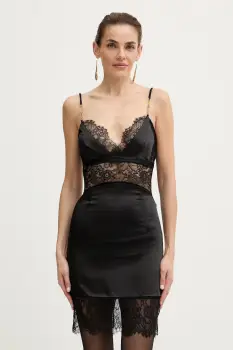 Elisabetta Franchi rochie culoarea negru, mini, mulata, AB88457E2 imagine