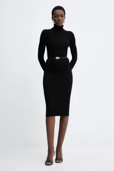 Elisabetta Franchi rochie culoarea negru, mini, mulata, AM07B56E2 imagine