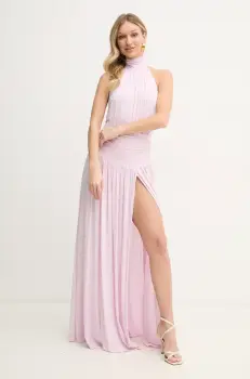 Elisabetta Franchi rochie culoarea roz, maxi, evazati, ABR2751E2 imagine