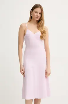 Elisabetta Franchi rochie culoarea roz, mini, drept, AB74852E2 imagine