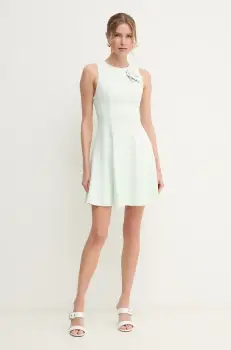 Elisabetta Franchi rochie culoarea verde, mini, evazati, AB76351E2 imagine