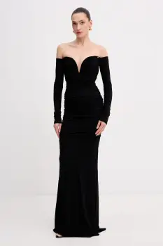 Elisabetta Franchi rochie drapata cu vascoza imagine