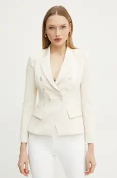 Elisabetta Franchi sacou culoarea bej, cu doua randuri de nasturi, uni, GI14251E2 imagine