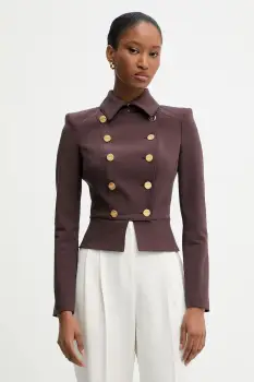 Elisabetta Franchi sacou culoarea bordo, cu doua randuri de nasturi, uni, GI18557E2 imagine