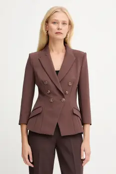 Elisabetta Franchi sacou culoarea maro, cu doua randuri de nasturi, uni, GI17456E2 imagine