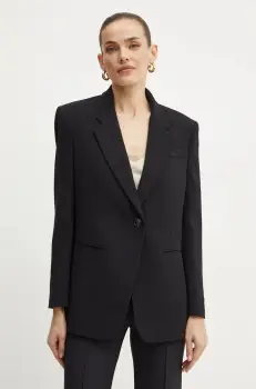 Elisabetta Franchi sacou culoarea negru, un singur rand de nasturi, neted, GI09642E2 imagine