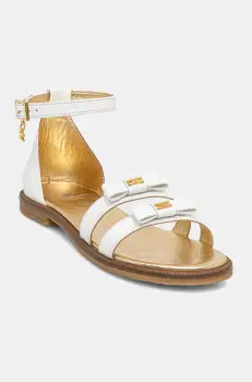 Elisabetta Franchi sandale din piele pentru copii culoarea alb, F4A2-E0289 imagine