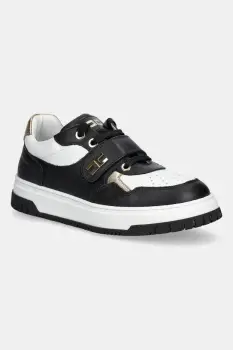 Elisabetta Franchi tenisi din piele copii culoarea negru, F4A9-E0344 imagine