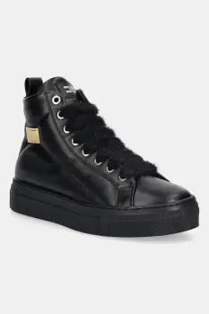 Elisabetta Franchi tenisi din piele copii culoarea negru, F4A9-E0362 imagine