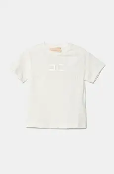 Elisabetta Franchi tricou copii culoarea alb, EFTS231.0.JE006 imagine