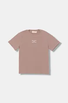 Elisabetta Franchi tricou copii culoarea roz, EFTS247.0.JE006 imagine