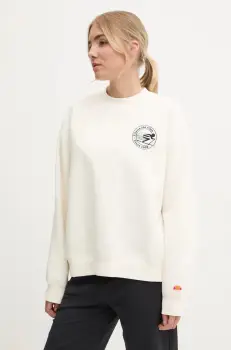 Ellesse bluza ARESKI femei, culoarea bej, cu imprimeu, SGX20916 imagine