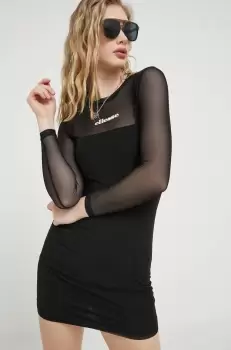 Ellesse rochie culoarea negru, mini, drept imagine