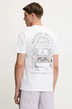 Ellesse tricou din bumbac Stradone culoarea alb, cu imprimeu, SHZ21846 imagine