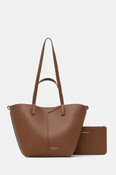 Emporio Armani geanta shopper pentru femei din piele imagine