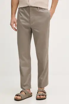 Emporio Armani pantaloni regular barbati din bumbac cu elastan imagine